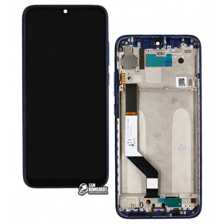 Дисплей Xiaomi Redmi Note 7, синий, с тачскрином, с рамкой, High Copy, M1901F7G, M1901F7H, M1901F7I