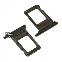 Держатель SIM-карты для iPhone XS Max, черный, double SIM Держатель SIM-карты для iPhone XS Max, черный, double SIM