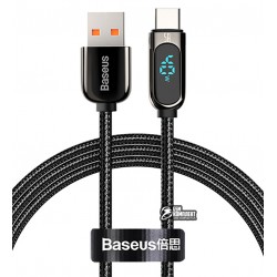 Кабель Type-C - USB, Baseus Display Fast Charging Data Cable, 5A, 1 метр, черный