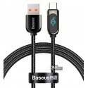 Кабель Type-C - USB, Baseus Display Fast Charging Data Cable, 5A, 1 м, чорний