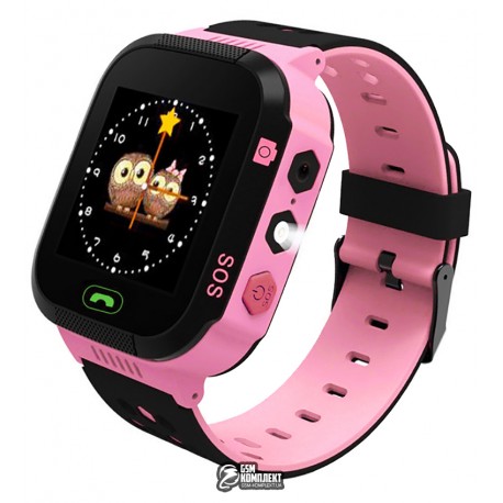Дитячий Smart годинник Baby Watch F1 з GPS трекером, рожеві