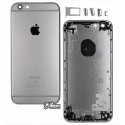 Корпус iPhone 6S, space gray, з власником SIM карти, з бічними кнопками, High quality