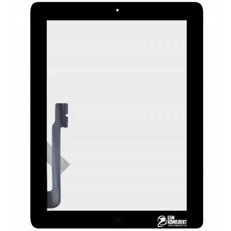 Тачскрин для планшетов iPad 3, iPad 4, с кнопкой HOME, черный
