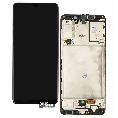 Дисплей для Samsung A315 Galaxy A31, черный, с сенсорным экраном, с рамкой, Original (PRC)