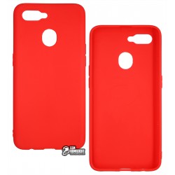 Чехол для Oppo A5s, Joy, силиконовый, матовый, красный