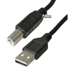 Кабель USB-B черный, 1м