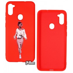 Чохол для Samsung A115 / M115 Galaxy A11 / M11, ART Lady red, силіконовий Чохол для Samsung A115 / M115 Galaxy A11 / M11, ART Lady red, силіконовий
