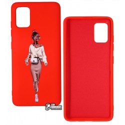 Чехол для Samsung A515 Galaxy A51, ART Lady red, силиконовый