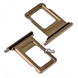 Держатель SIM-карты для iPhone XS Max, золотистый, single sim Держатель SIM-карты для iPhone XS Max, золотистый, single sim