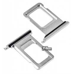 Держатель SIM-карты для iPhone XS Max, серебристый, single sim Держатель SIM-карты для iPhone XS Max, серебристый, single sim