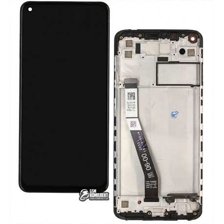 Дисплей Xiaomi Redmi Note 9, серый, с тачскрином, с рамкой, оригинал (PRC), M2003J15SC, M2003J15SG, M2003J15SS