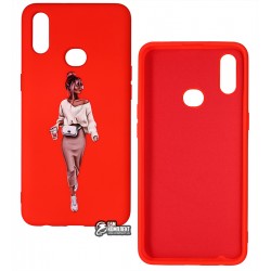 Чехол для Samsung A107 Galaxy A10s, ART Lady red, силиконовый