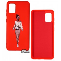 Чохол для Samsung A315 Galaxy A31, ART Lady red, силіконовий