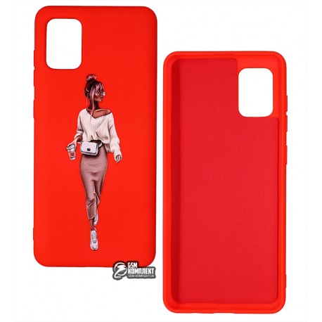 Чехол для Samsung A315 Galaxy A31, ART Lady red, силиконовый Чехол для Samsung A315 Galaxy A31, ART Lady red, силиконовый