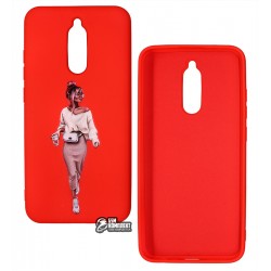 Чохол для Xiaomi Redmi 8, ART Lady red, силіконовий