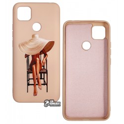 Чехол для Xiaomi Redmi 9C, ART Lady with Hat, силиконовый