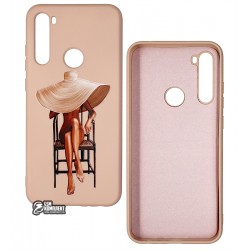 Чехол для Xiaomi Redmi Note 8T, ART Lady with Hat, силиконовый