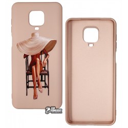 Чохол для Xiaomi Redmi Note 9S, ART Lady with Hat, силіконовий