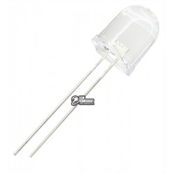 Светодиод 10мм белый, VF: 3.0-3.2V, IV: 24000 mcd Светодиод 10мм белый, VF: 3.0-3.2V, IV: 24000 mcd