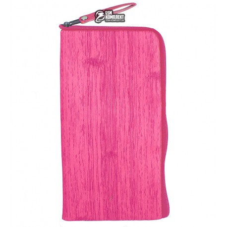 Чехол универсальный для телефона 5.5-6.5 дюймов, кисет, розовый