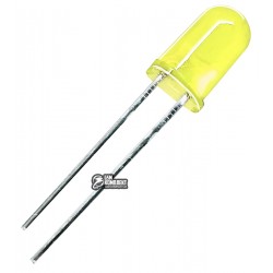 Светодиод 5мм желтый, диффузный