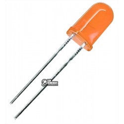 Світлодіод 5мм помаранчевий, дифузний VF: 2.0-2.2V WL: 602-605 IV: 300-500mcd