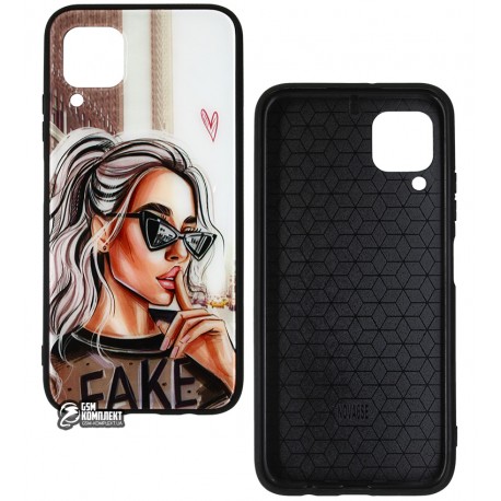 Чехол для Huawei P40 Lite, Ladies Fake Prism, пластик-силикон Чехол для Huawei P40 Lite, Ladies Fake Prism, пластик-силикон
