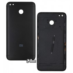 Задня кришка батареї Xiaomi Redmi 4X, чорна, з бічними кнопками, High Copy