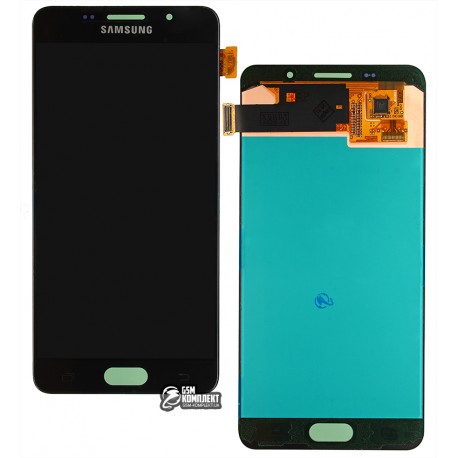 Дисплей для Samsung A5100 Galaxy A5 (2016), A510F Galaxy A5 (2016), A510FD Galaxy A5 (2016), A510M Galaxy A5 (2016), A510Y Galaxy A5 (2016), черный, с сенсорным экраном (дисплейный модуль), Original (PRC), self-welded