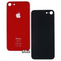 Задня панель корпусу iPhone 8, червона, зі зняттям рамки камери, small hole