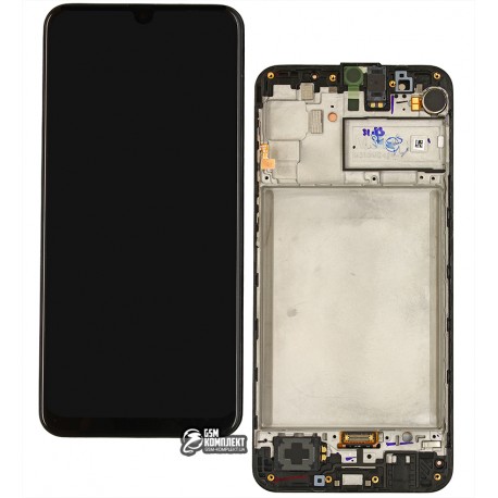 Дисплей Samsung M315 Galaxy M31, M315F / DS Galaxy M31, чорний, з тачскріном, з рамкою, оригінал, service pack box, (GH82-22405A / GH82-22631A)