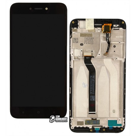 Дисплей Xiaomi Redmi Go, черный, с тачскрином, с рамкой, оригинал (PRC), M1903C3GG, M1903C3GH, M1903C3GI