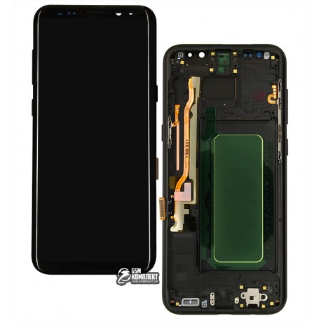 Дисплей Samsung G955 Galaxy S8 Plus, G955F Galaxy S8 Plus, G955FD Galaxy S8 Plus, чорний, з тачскріном, з рамкою, (OLED), High Copy