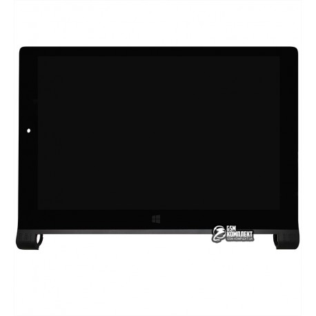 Дисплей для Lenovo Yoga Tablet 2-1051 LTE, черный, с тачскрином, с рамкой, копия