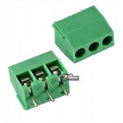 Клеммник ZB350V-03P шаг 3,5мм, латунь луженая, ZHONGBO