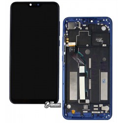 Дисплей для Xiaomi Mi 8 Lite 6.26, синій, з сенсорним екранах, з рамкою, оригінал (PRC, M1808D2TG