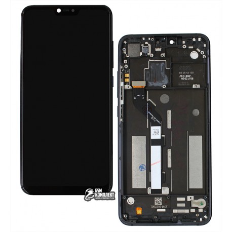 Дисплей для Xiaomi Mi 8 Lite 6.26", черний, з сенсорним екраном, з рамкою, оригінал (PRC), M1808D2TG