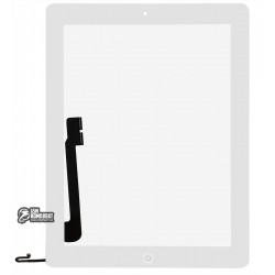 Тачскрін для планшетів Apple iPad 4, A1458, A1459, з кнопкою HOME, білий Тачскрін для планшетів Apple iPad 4, A1458, A1459, з кнопкою HOME, білий