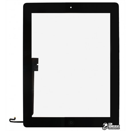 Тачскрин для планшетов Apple iPad 4, с кнопкой HOME, черный