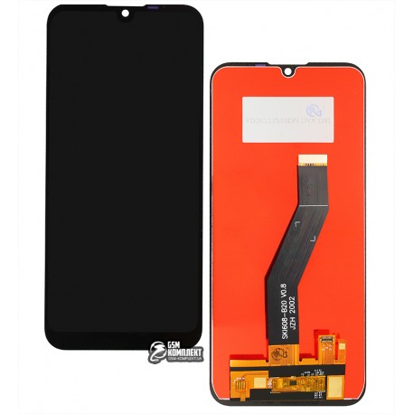 Дисплей для Motorola E6S, XT2053, черный, с сенсорным экраном (дисплейный модуль), original (PRC)