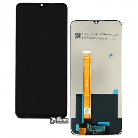 Дисплей Oppo A15, A15s, з сенсорним екраном (дисплейний модуль), чорний