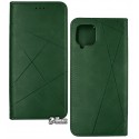 Чехол для Samsung A125 Galaxy A12, Business, книжка, зеленый