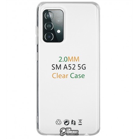 Чехол для Samsung A525 Galaxy A52. силиконовый, прозрачный