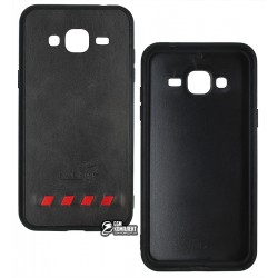 Чехол для Samsung J320 Galaxy J3 (2016), Husky, кожа, черный