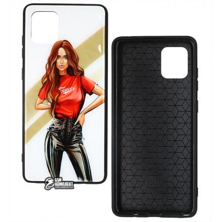 Чехол для Samsung N770 Galaxy Note 10 Lite (2020), Ladies Girl Red Prism, пластик-силикон Чехол для Samsung N770 Galaxy Note 10 Lite (2020), Ladies Girl Red Prism, пластик-силикон