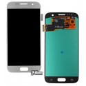 Дисплей Samsung G930 Galaxy S7, G930F Galaxy S7, серебристый, с тачскрином, (OLED), High quality