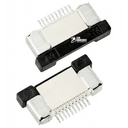 Роз'єм FPC / FFC, крок 0,5 мм, 10 pin, горизонтальний Роз'єм FPC / FFC, крок 0,5 мм, 10 pin, горизонтальний