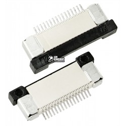 Роз'єм FPC / FFC, крок 0,5 мм, 16 pin, горизонтальний Роз'єм FPC / FFC, крок 0,5 мм, 16 pin, горизонтальний