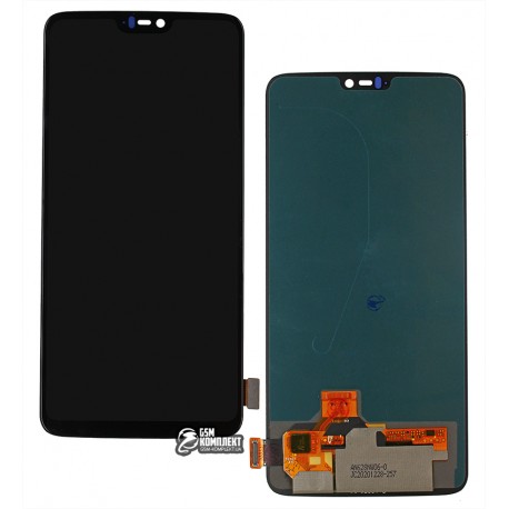 Дисплей OnePlus 6 A6003, черный, с тачскрином, High Copy