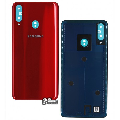 Задня панель корпусу Samsung A207F / DS Galaxy A20s, червоний